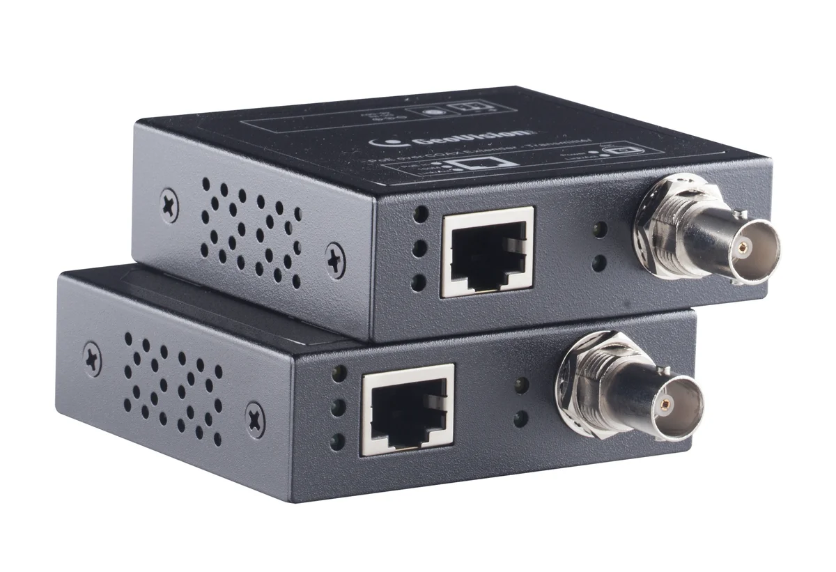 Geovision GV-POC0100 (140-POC-0100) 1-Port 10/100 Mbps Base T(X) BNC PoE over Coaxial Extender TX/RX