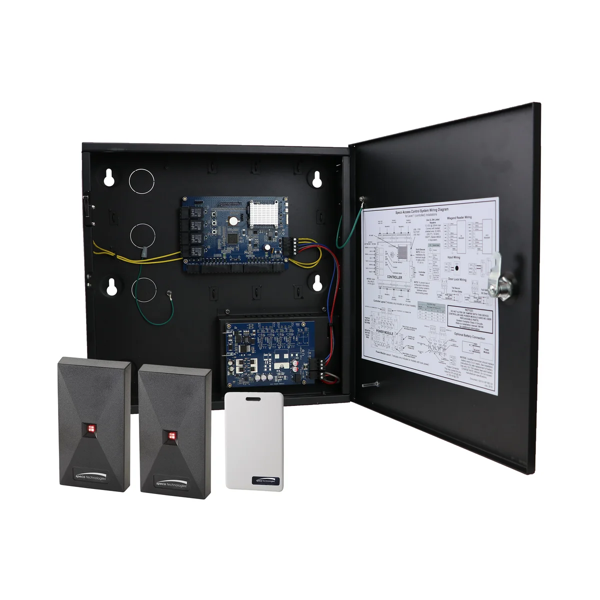 Speco Technologies ACKIT2DRS 2 Door Access Control Kit Bundle-Power Package-License Required Over 5 Doors-Scalable to 128 Doors