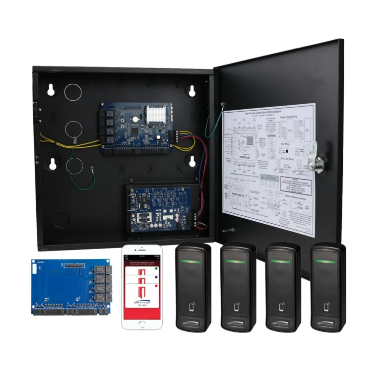 Speco Technologies ACKITM1 4 Door Access Control Kit with Bluetooth Mobile Reader & Credentials