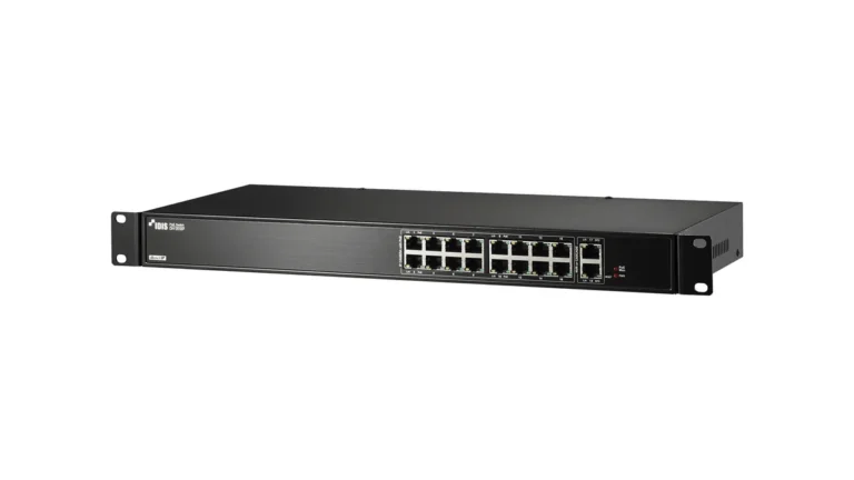 IDIS DH-2018P 18 Port DirectIP Gigabit PoE Switch, 16-Port, PoE/PoE+ Switch 140W max PoE output