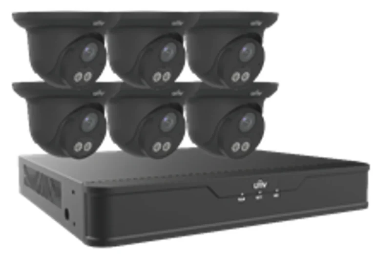 Uniview EK-S31P8DLT46T2-BK 6+1 DL Kit 2TB HDD - Black Camera