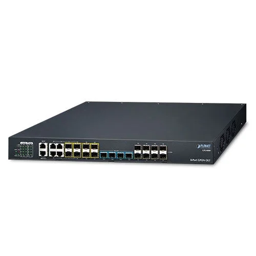 Planet GPL-8000 8-Port GPON OLT with 4-Port Gigabit TP/SFP Combo + 4-Port 10