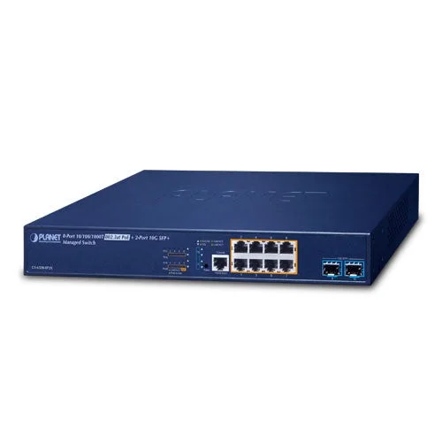 Planet GS-6320-8P2X L3 8-Port 10/100/1000T 802.3at PoE + 2-Port 10G SFP+ Managed