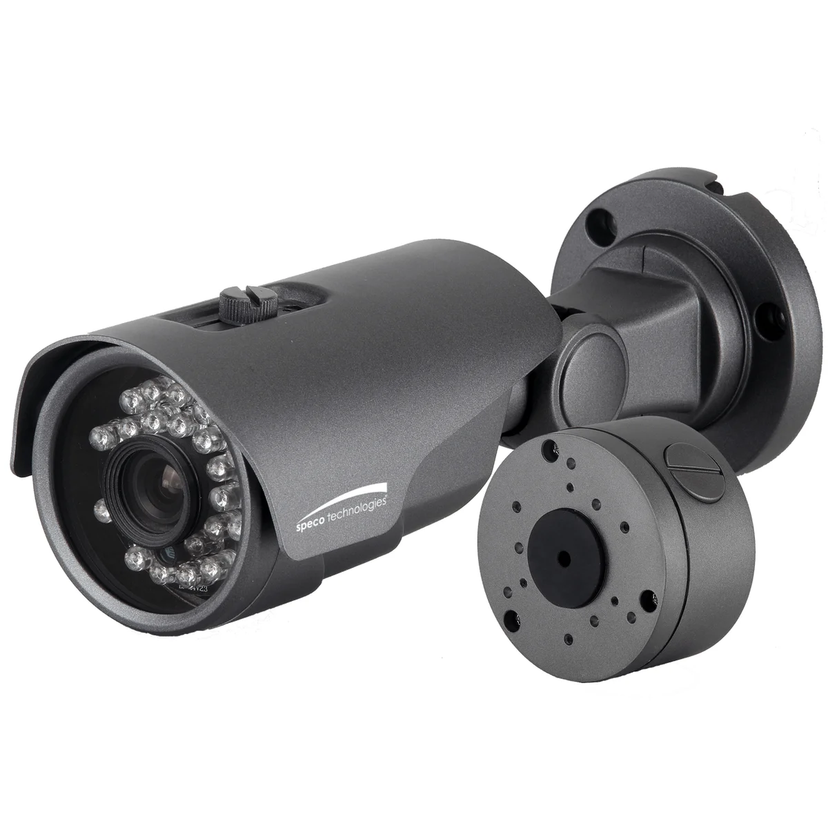 Speco Technologies SPE-HTB8TG 4K HD-TVI Bullet, IR, 2.8mm lens, Grey housing, Included Junc Box, TAA