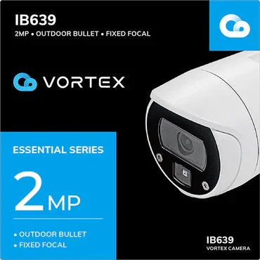 Vivotek IB639-1Y VORTEX Essent. 2MP IP66 Vandal Proof Bullet w/ 1-yr license