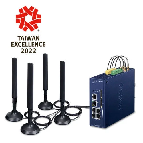 Planet ICG-2515-NR Industrial 5G NR Cellular Gateway with 5-Port 10/100/1000T