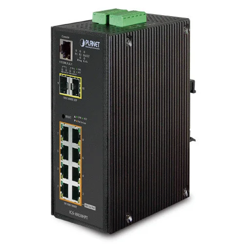 Planet IGS-10020HPT 8-port Industrial Switch with Wide Operating Temperature