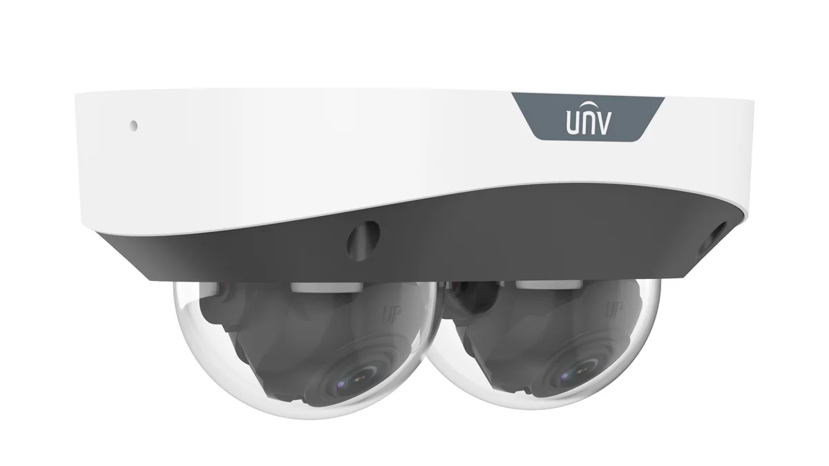 Uniview IPC3222SS-ADF28K-I1 2MP Dual Lens Non-Splicing Dome Camera, 2.8mm