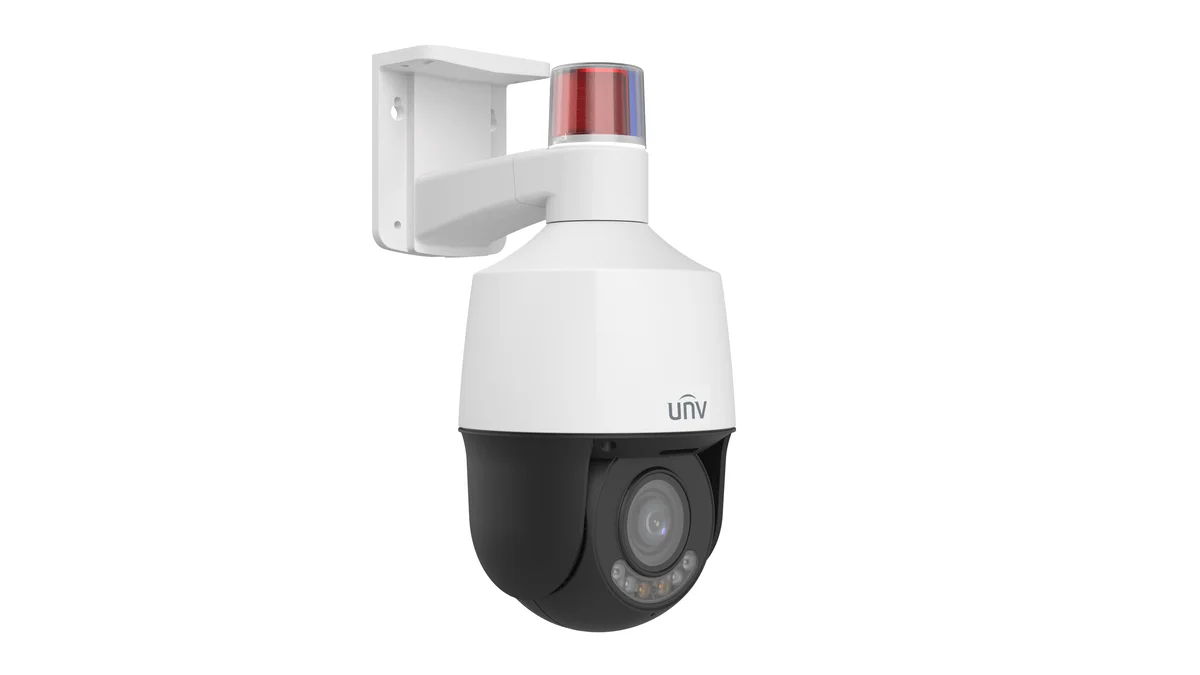 Uniview IPC6315LFW-AX5C-VG1 5MP Active Deterrence Plastic PTZ Camera (2.7mm-13.5mm,Audio&Alarm, Two-Way Audio, Starlight, Auto Tracking)
