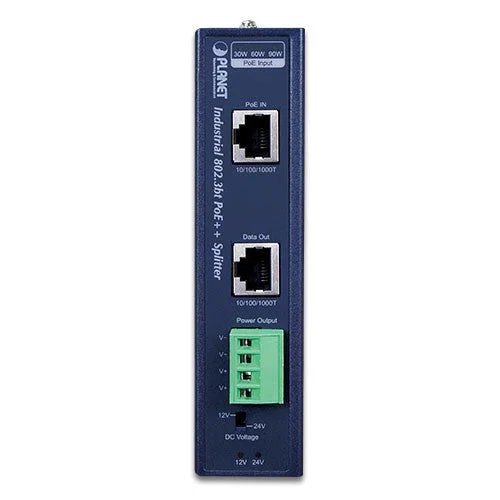 Planet IPOE-173S Industrial Single-Port 10/100/1000Mbps 802.3bt PoE++ Splitter