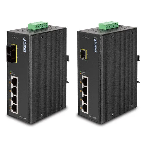 Planet ISW-514PTF Industrial 4-port PoE 1-port 100FX Switch