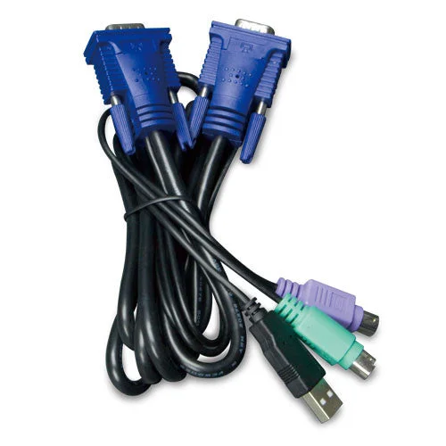 Planet KVM-KC1-5 5.0M USB KVM Cable with built-in PS2 to USB Converter