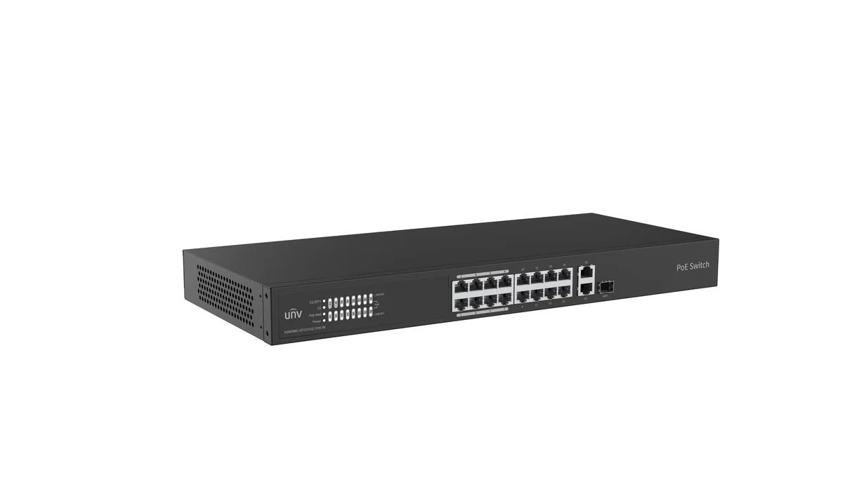 Uniview NSW3000-16T1GT1GC-POE-IN Ethernet 16 Port 250W Cloud Managed Ethernet PoE Switch