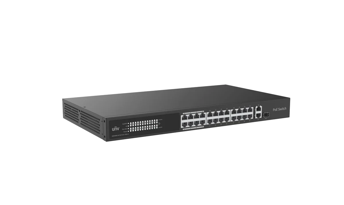 Uniview NSW3000-24T1GT1GC-POE-IN Ethernet 24 Port 370W Cloud Managed Ethernet PoE Switch