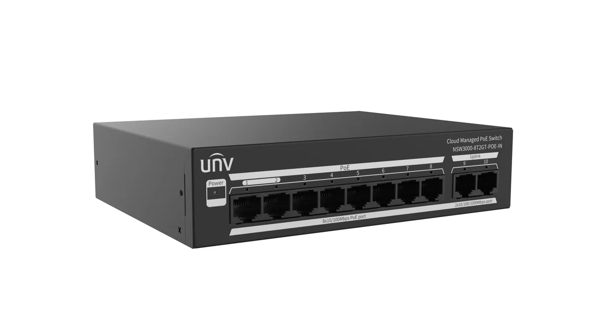 Uniview NSW3000-8T2GT-POE-IN  Ethernet 8 Port 120W Cloud Managed Ethernet PoE Switch