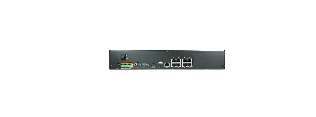 Lilin NVR6208E-1X4TB 4TB, 8CH, 4K PoE NVR with 10 Watt per port, 4K 30FPS, 5MP, 4MP