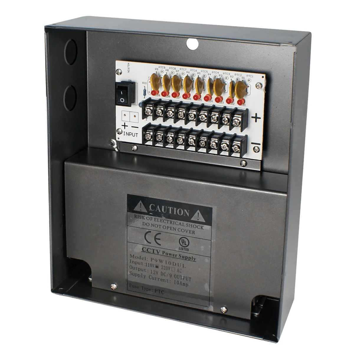 Speco Technologies SPE-P9W10DUL 9CH @ 10A DC Camera Power Supply - UL Certified (W-12VDC-9P/10A(UL)AP)