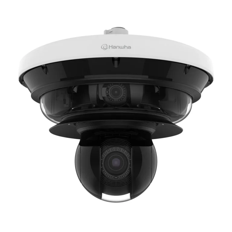 Hanwha PNM-C34404RQPZ 34MP 5 CH, AI, IR, PTRZ Multi-directional outdoor camera with PTZ / 4K x 4 PTRZ + 2MP 40x PTZ