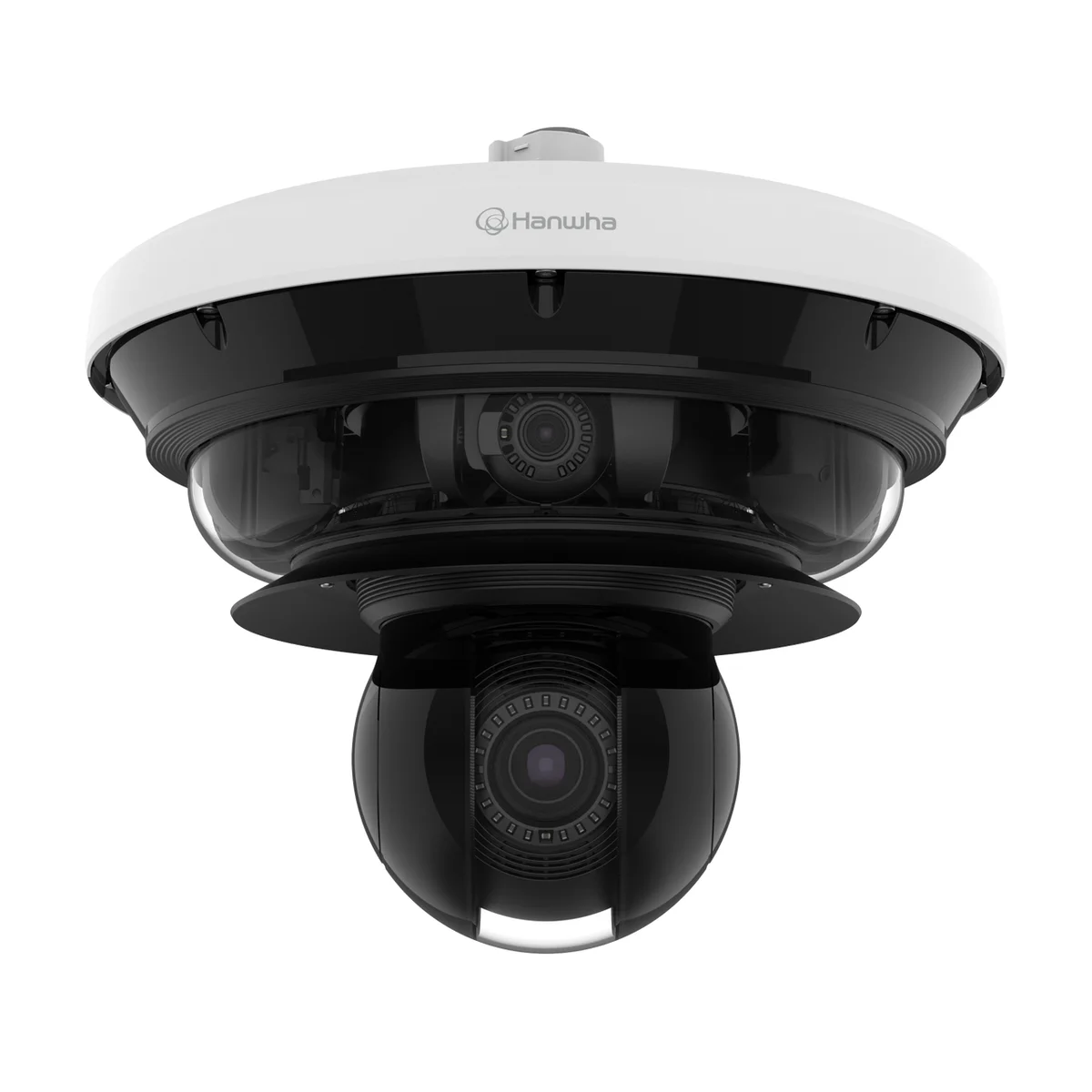 Hanwha PNM-C34404RQPZ 34MP 5 CH, AI, IR, PTRZ Multi-directional outdoor camera with PTZ / 4K x 4 PTRZ + 2MP 40x PTZ