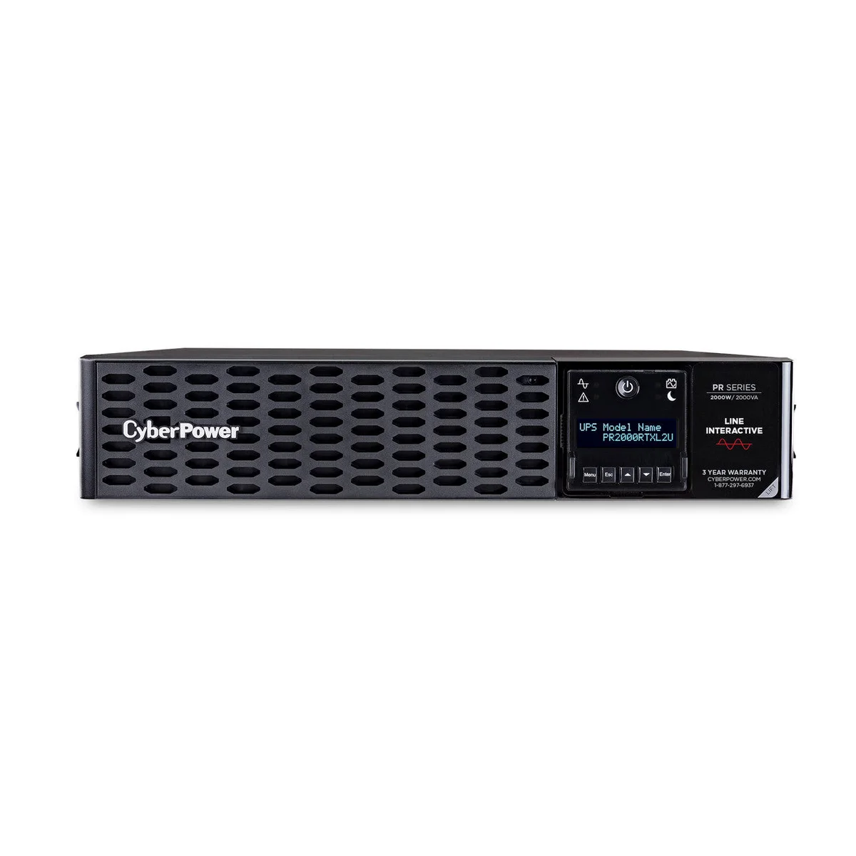 CyberPower PR2000RTXL2UTAA 2000VA/2000W, Sine Wave, 2U, NEMA 5-20P, 10 Ft Cord, 8 NEMA 5-20R