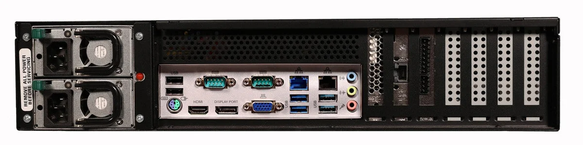 Exacq S-12T-2U-2 Rackmount 2U storage server, 1,500Mbps archiving rate (2,000Mbps with optional quad NIC)