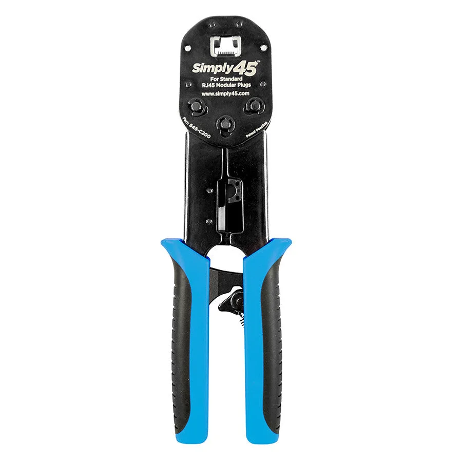 Simply45 SIM-S45-C200 Standard RJ45 Crimp Tool- UTP RJ45 Mod Plugs.  1 EA/BLISTER