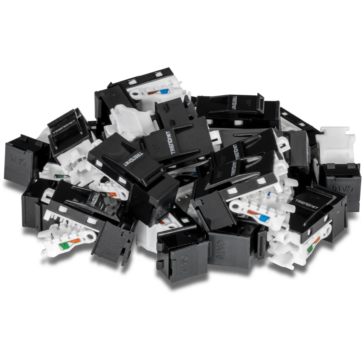 TRENDnet TC-K25C6BK 25 Pack Cat6 RJ-45 Keystone Jack, Black