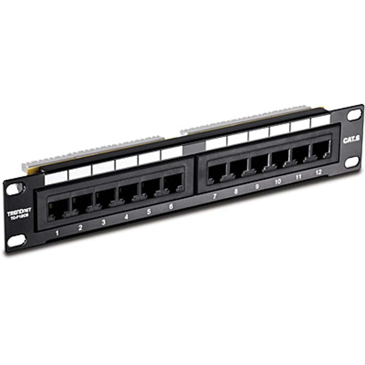 TRENDnet TC-P12C6 12-Port Cat. 6 Unshielded Patch Panel (10" wide)