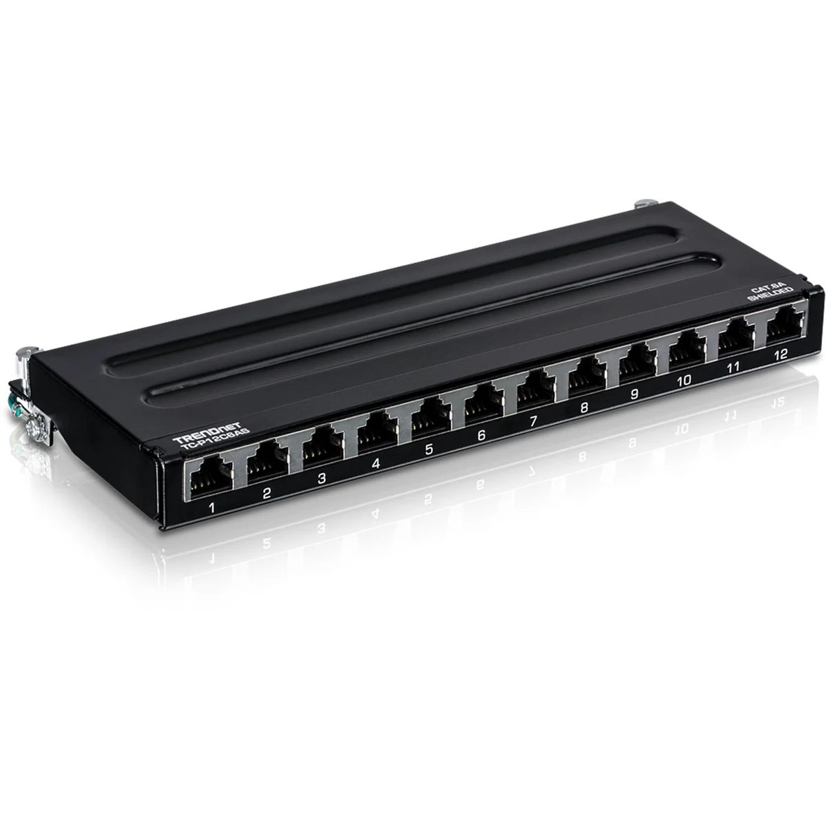 TRENDnet TC-P12C6AS 12-Port Cat6A Shielded Wall Mount Patch Panel