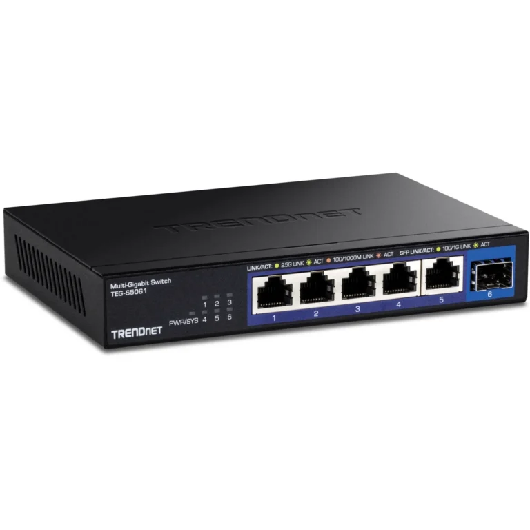 TRENDnet TEG-S5061 6-Port 2.5G Unmanaged Switch with 10G SFP+ Port