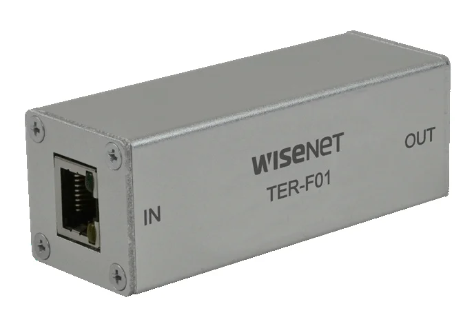 Hanwha TER-F01PD 100 Meter PoE Ethernet Repeater