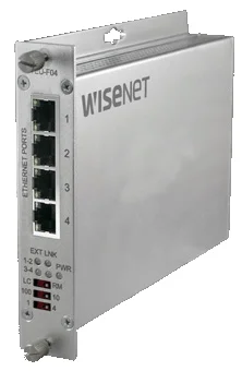 Hanwha TEU-F04 Four Channel Ethernet over UTP Extender With Pass-Through PoE