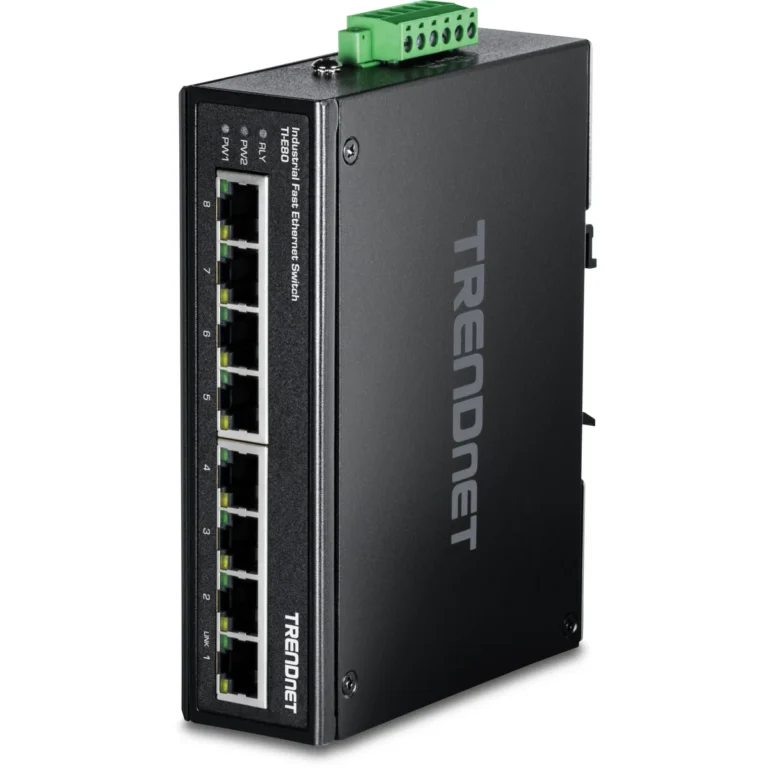 TRENDnet TI-E80 8-Port Industrial Fast Ethernet DIN-Rail Switch