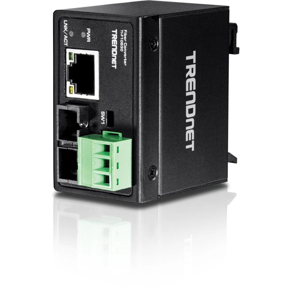 TRENDnet TI-F10S30 Hardened Industrial 100Base-FX Single-Mode SC Fiber Converter