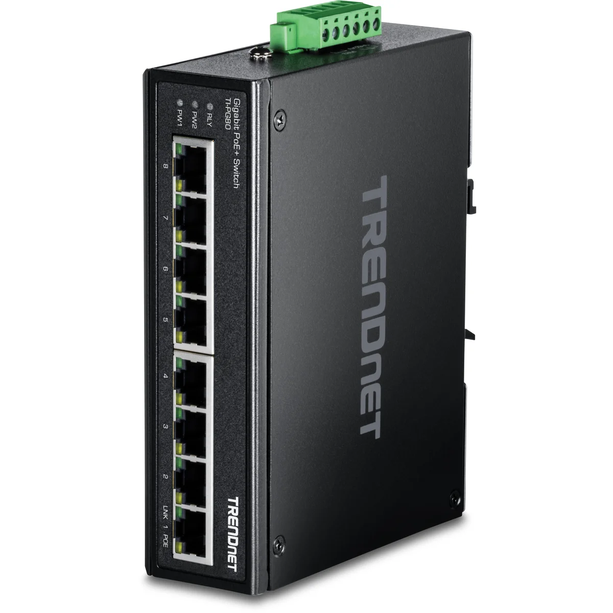 TRENDnet TI-PG80 8-Port Hardened Industrial Gigabit PoE+ Switch
