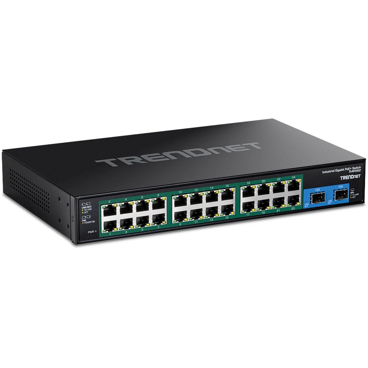TRENDnet TI-RP262 26-Port Hardened Industrial Gigabit PoE+ Rackmount Switch