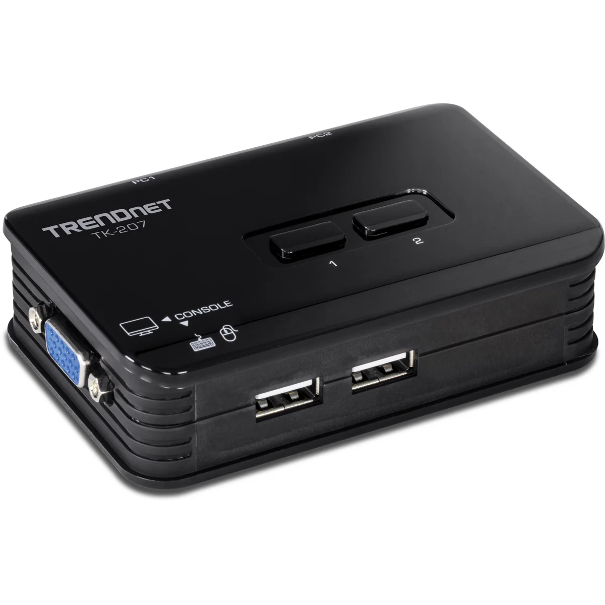 TRENDnet TK-207K 2-Port USB KVM Switch Kit (include 2 x KVM Cables)