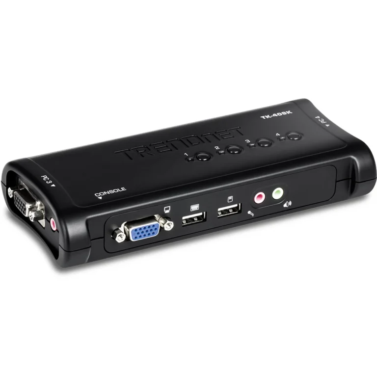 TRENDnet TK-409K 4-Port USB KVM Switch Kit w/Audio (Include 4 x KVM Cables)