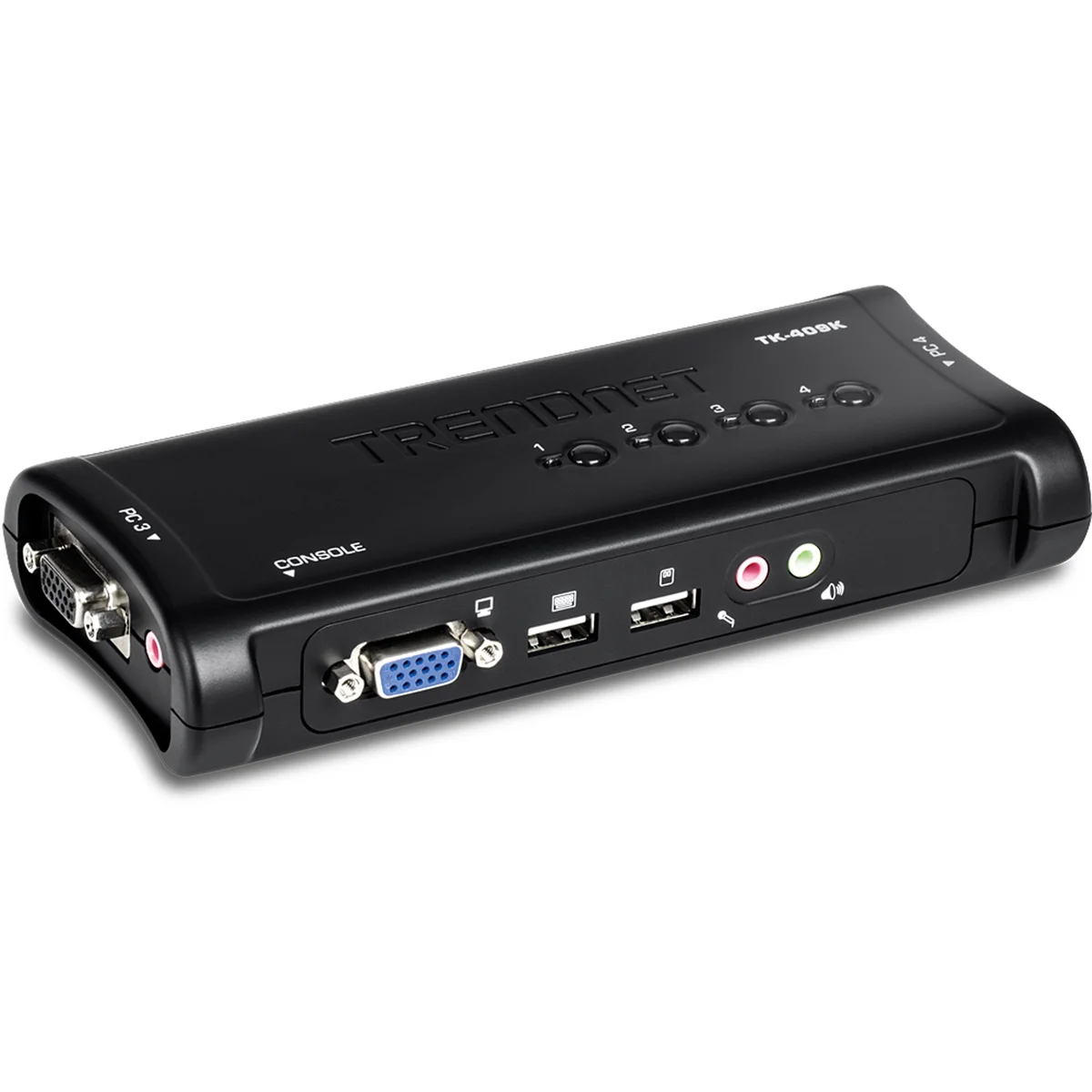 TRENDnet TK-409K 4-Port USB KVM Switch Kit w/Audio (Include 4 x KVM Cables)