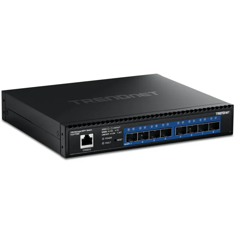 TRENDnet TL2-F7080 8-P0rt 10G Layer 2 Managed SFP+ Switch