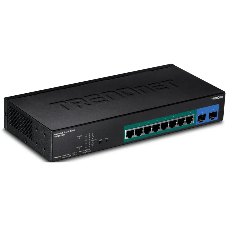TRENDnet TPE-082WS 10-Port Gigabit Web Smart  PoE+ Switch
