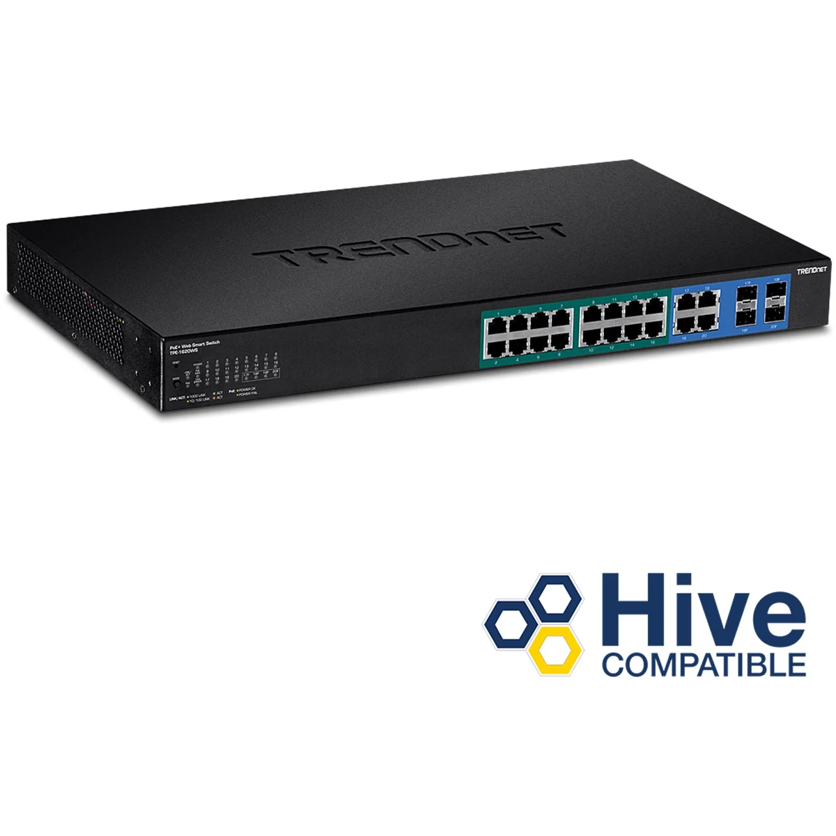 TRENDnet TPE-1620WS 20-Port Gigabit Web Web Smart PoE+ Switch