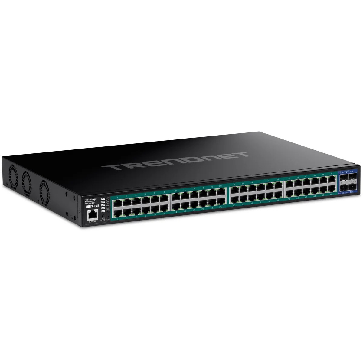 TRENDnet TPE-3524SF 52-Port Gigabit Web Smart 740W PoE+ Switch with 10G SFP+ Slots