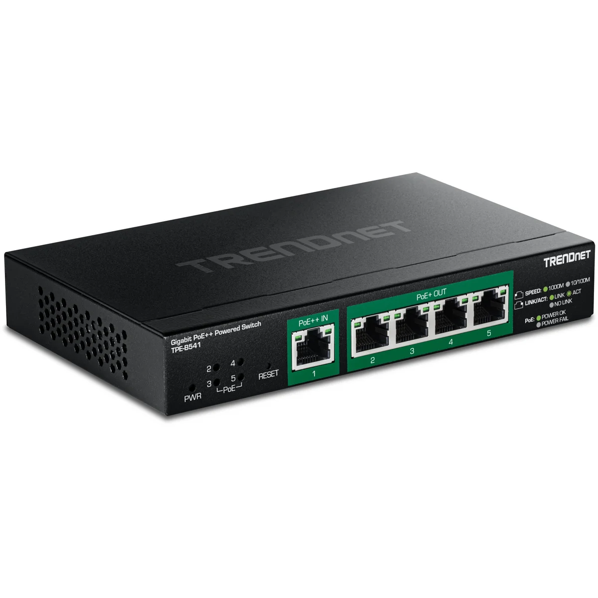 TRENDnet TPE-B541 5-Port Gigabit PoE++ Powered Managed Switch with PoE Passthrough