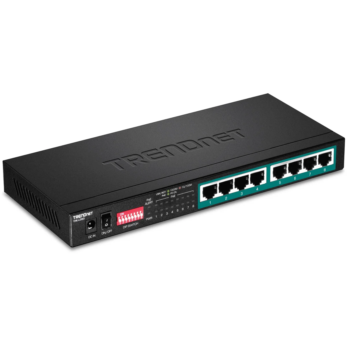 TRENDnet TPE-LG80 8-Port Gigabit Long Range PoE+ Switch