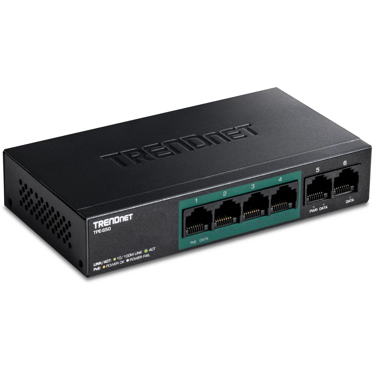 TRENDnet TPE-S50 5-Port 10/100Mbps PoE Switch (31W)