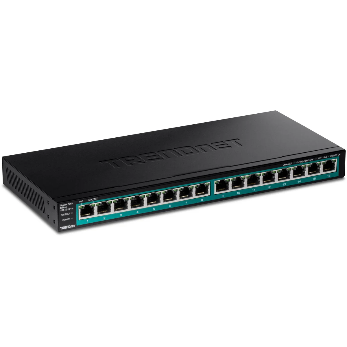 TRENDnet TPE-TG161H 16-Port Gigabit PoE+ Switch(123W)