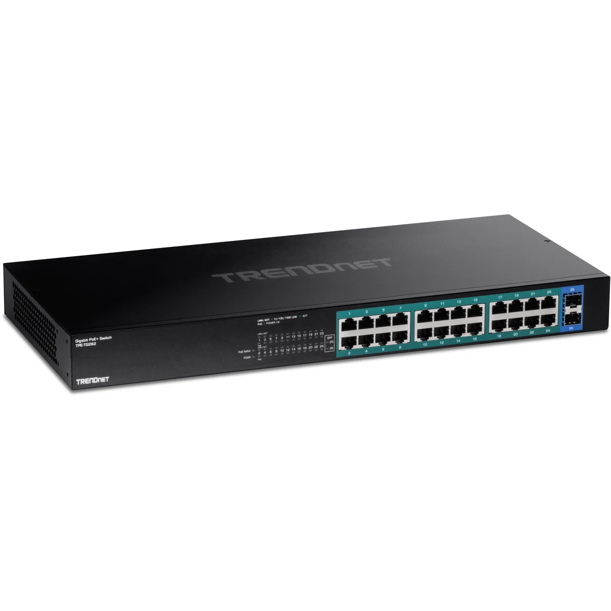 TRENDnet TPE-TG262 26-Port Gigabit PoE+ Switch (380W)