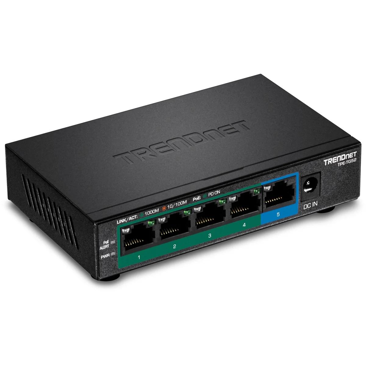 TRENDnet TPE-TG52 5-Port Gigabit PoE+ Switch (32W)