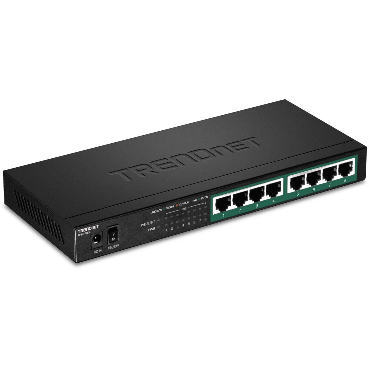 TRENDnet TPE-TG83 8-Port Gigabit PoE+ Switch (65W)